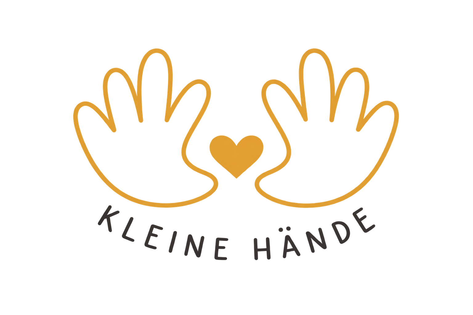 KLEINE HÄNDE – zwei goldene Hände mit einem Herz